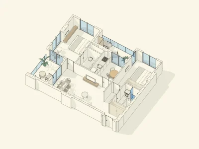 3-комнатная квартира. Дидубе