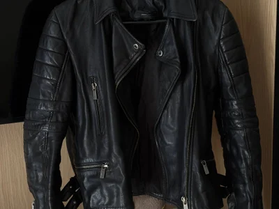 Кожаная куртка Mango genuine leather collection