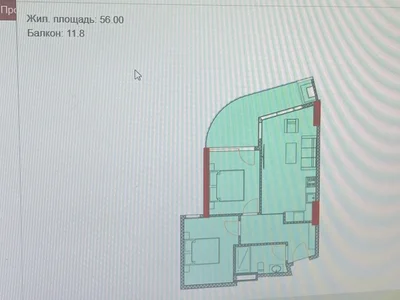 Приморский район Авангард: 3-комнатная, 67.8 м²
