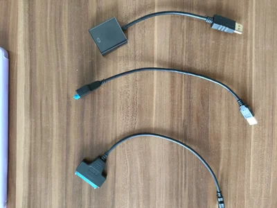 Набор проводов и переходников (SATA-USB, VGA-HDMI)