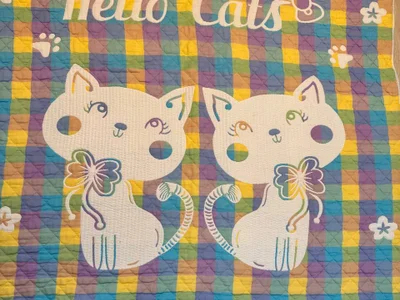 Плед-покрывало Hello cats 125х115