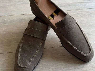Мужские туфли лоферы Santoni 43 размер