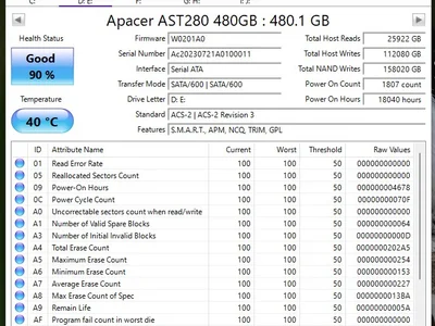 Apacer AST280 480GB (M.2 SATA III)