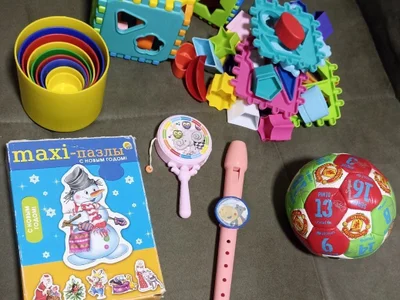Игрушки, развивашки, книги, пазлы