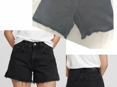 Черные джинсовые шорты LCW JEANS