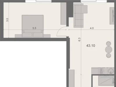 Студия на Stay & Rent GR. Lortkipanidze st. 5 Airport District