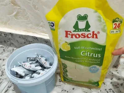 Таблетки для посудомоечной машины Frosch + жидкий порошок