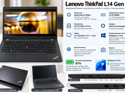 Lenovo ThinkPad L14 Gen 3 (i5-1235U, 32GB, 512GB SSD)