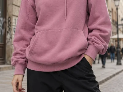 Худи розовое Bershka