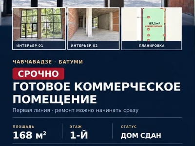 Коммерческое помещение 168 м² на ул. Чавчавадзе