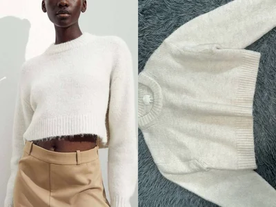 Укороченный джемпер H&M оверсайз M