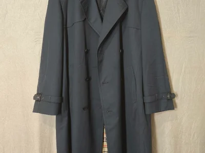 Мужской винтажный тренч Valmeline ФРГ, синий, L-XL
