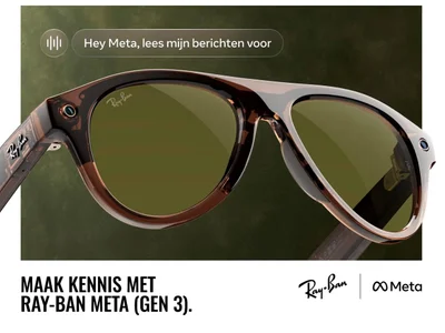 Солнцезащитные очки Ray Ban Aviator Meta Gen 3