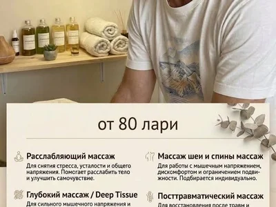 Услуги массажа (расслабляющий, глубокий, спортивный и др.)