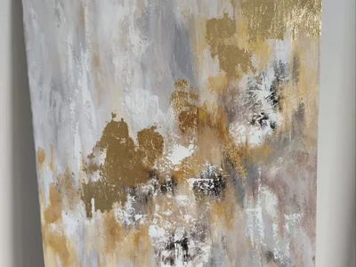 Картина текстурная паста, акрил, поталь 60x80 см