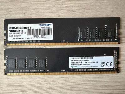 Оперативная память DDR4 16ГБ (Patriot 8ГБ + Apacer 8ГБ)