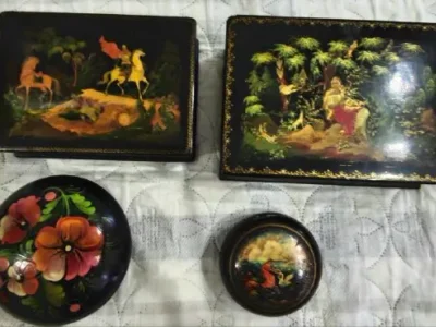 Шкатулка лаковая советская