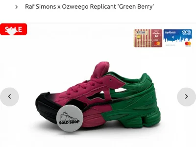 Кроссовки Raf Simons x Ozweego Replicant Green Berry