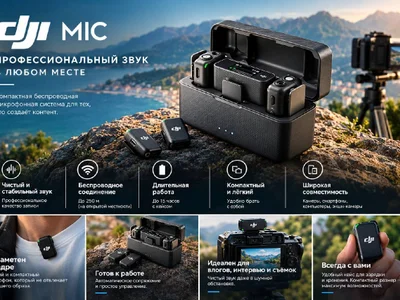 DJI Mic беспроводная микрофонная система
