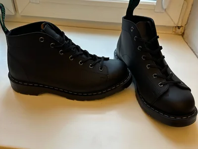 Ботинки Solovair Black Greasy 7 Eye Monkey Boot UK 8