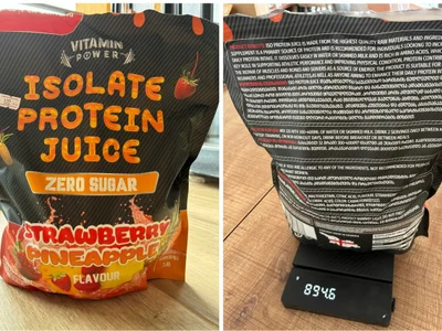Изолят протеина Vitamin Power Isolate Protein Juice клубника-ананас