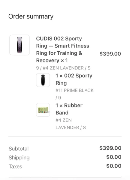 Умное кольцо CUDIS Sporty Ring