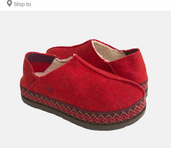 UGG Tasman войлочные. Можно носить как тапочки, загибая пятку.