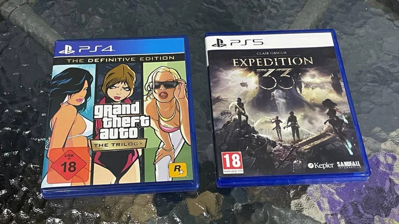 Диски Expedition 33 PS5 и GTA Trilogy PS4