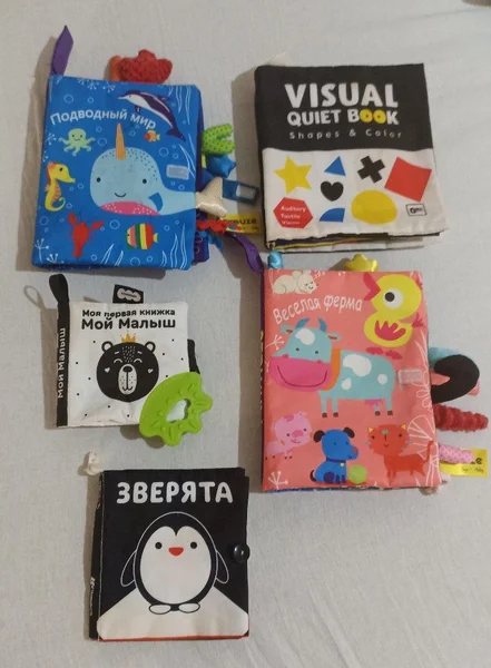 Тактильные книги для новорожденных
