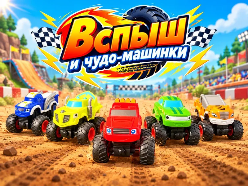 Набор машинок Вспыш и чудо-машинки 5 штук