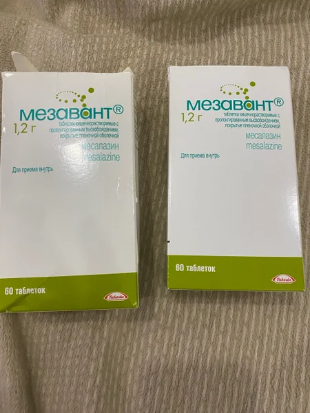 Месалазин 1.2 г 60 таблеток