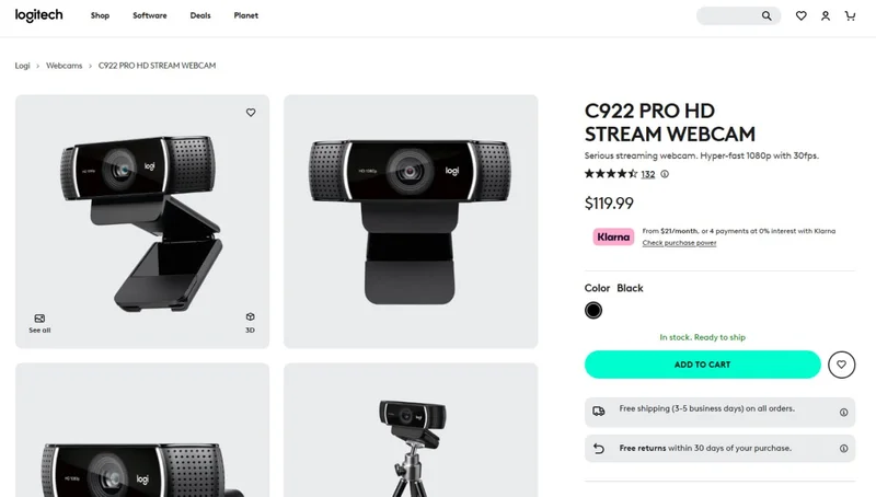 Logitech C922 Pro Stream