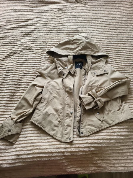 Куртка укороченная Zara бежевая S
