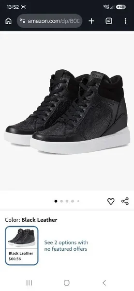 Кроссовки Guess Black High-Top Patterned Sneakers