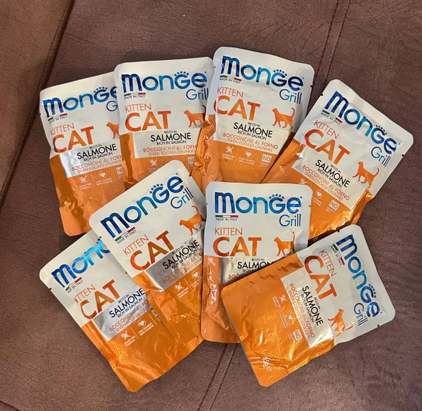 Жидкий корм monge kitten, 8 штук.