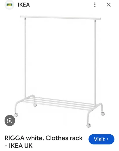 Вешалка для одежды IKEA RIGGA белая