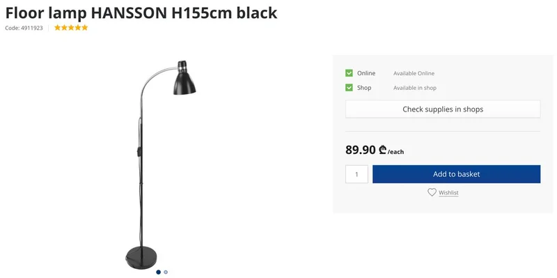 Торшер HANSSON JYSK