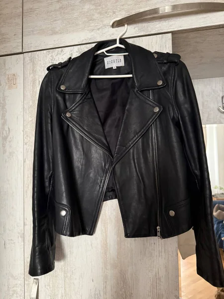 Кожаная куртка Claudie Pierlot (та же сетка что Maje и Sandro