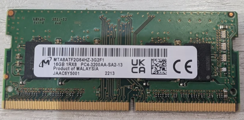 Micron 16GB DDR4 3200MHz Laptop RAM (SO-DIMM