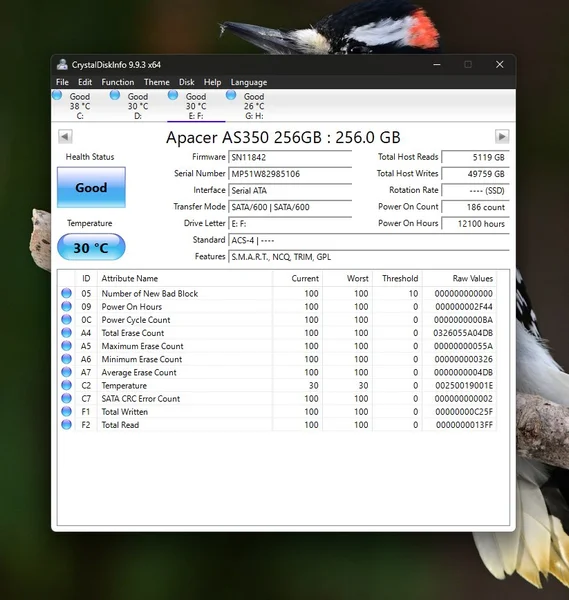 SSD Apacer AS340 240GB