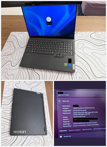 Ноутбук Lenovo Legion Pro 7 16IRX9H (2024) i9 14900HX RTX 4080