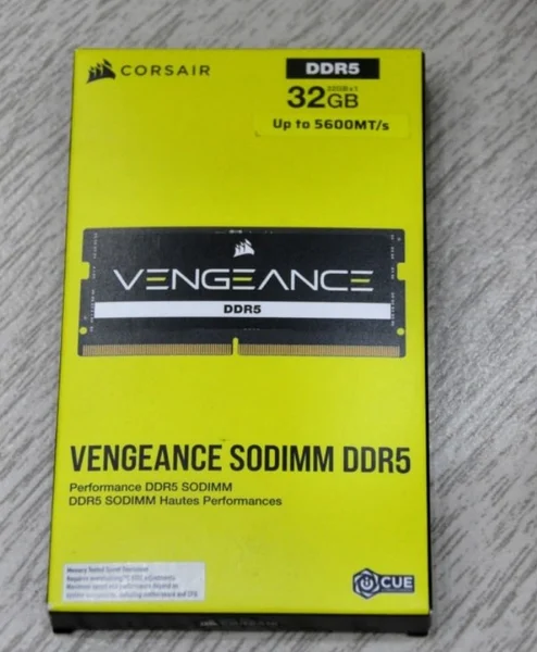 Оперативная память CORSAIR Vengeance SODIMM DDR5 32GB 5600MHz