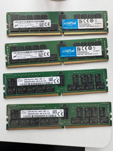 Серверная память RAM 8х 32 gb DDR4 2933 RDIMM Crucial.