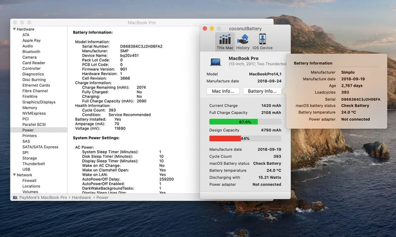 Аккумулятор от MacBook Pro 2017 (13,3", A1708)