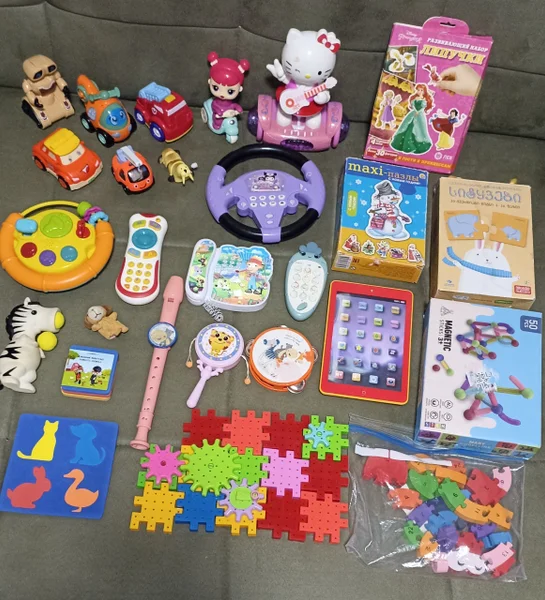 Игрушки, развивашки, книги, конструкторы, музыкальные инструменты