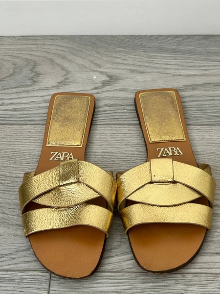 Золотые сабо Zara размер 37