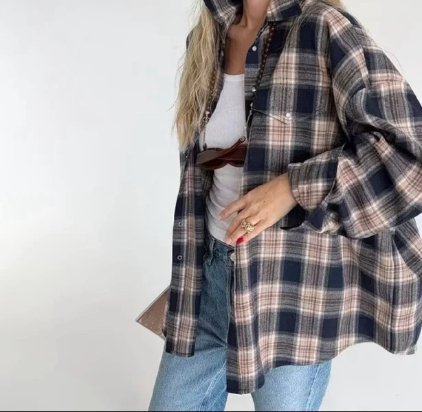 Рубашка в клетку oversize