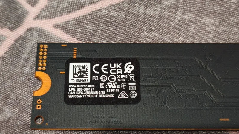 SSD M.2 диск Micron 2400 **512**GB Gen 4x4 PCIe NVMe 2280