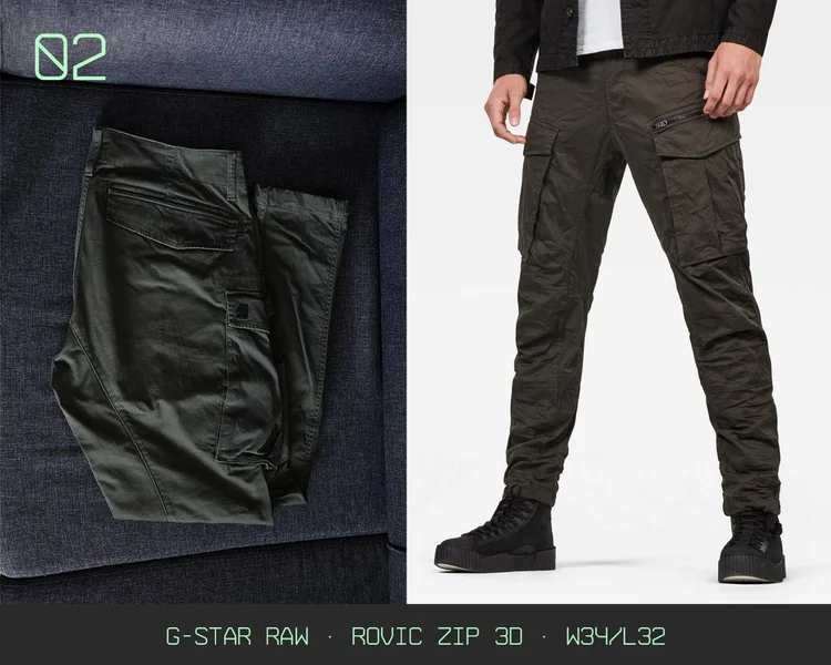 Штаны G-Star RAW Rovic Zip 3D W34/L32