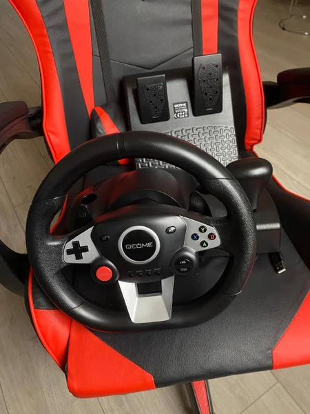 Игровой руль QEOME NS-9887 с педалями и ручником
